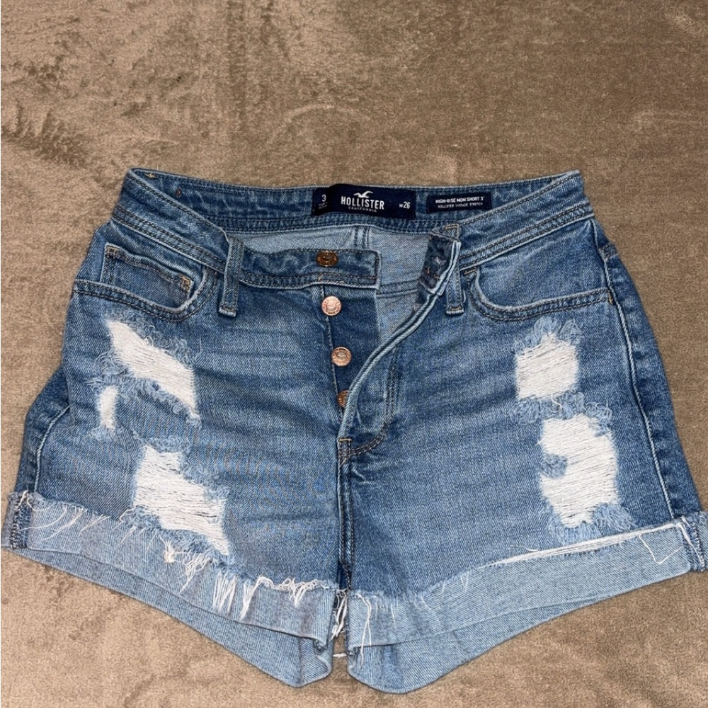 Hollister Women's Distressed Blue Jean Shorts
